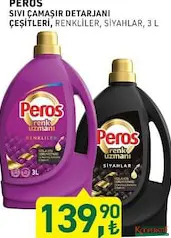 PEROS SIVI ÇAMAŞIR DETERJANI ÇEŞİTLERİ 3 L PEROS SIVI ÇAMAŞIR DETERJANI ÇEŞİTLERİ 3 L